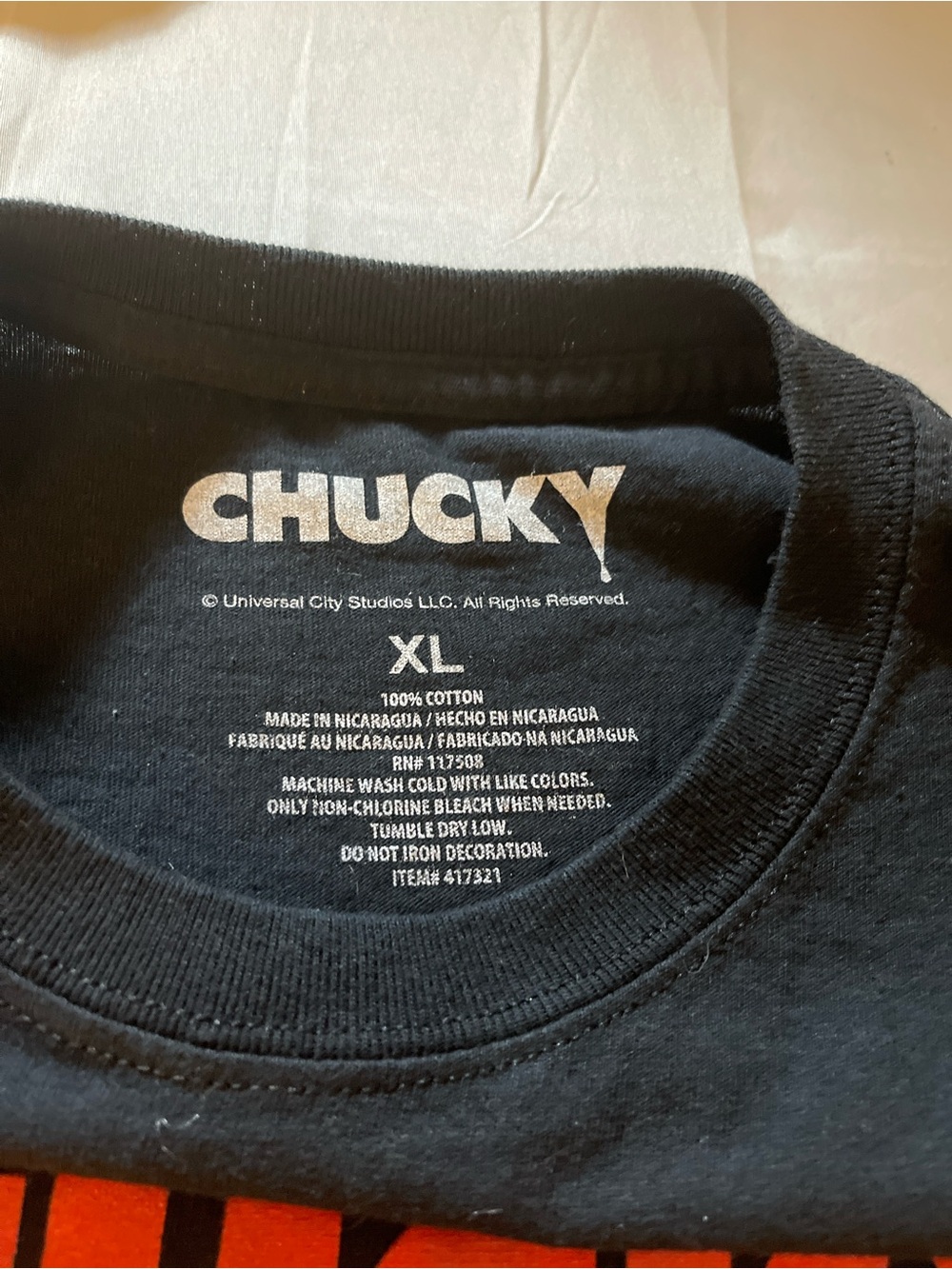 Chucky T Shirt Mens XL Black Horror Movie Friends Till The End Universal Studios - Picture 4 of 7